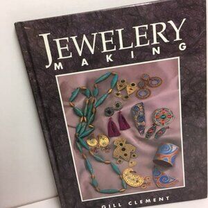 Jewelry Making Craft Book Gill Clement DIY Projects Clay Wood Shells Suede Paper
